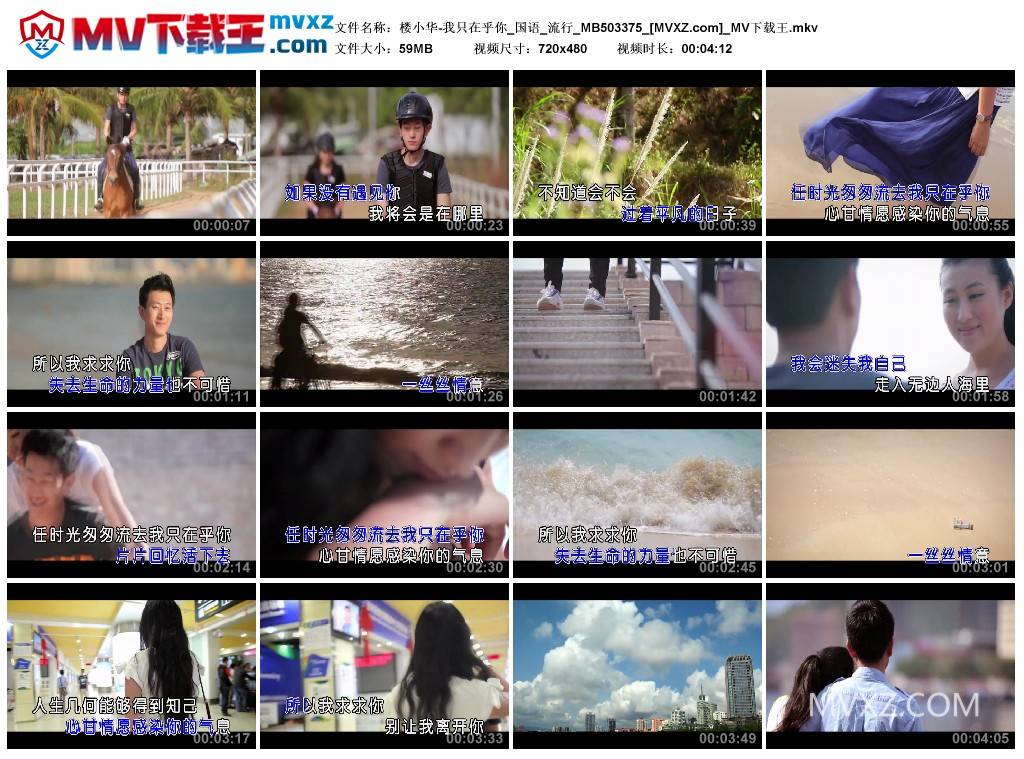 楼小华-我只在乎你_国语_流行_MB503375